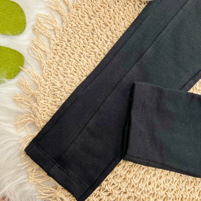 Conj. Casaco de Moletom com Laço Preto e Calça Legging Montaria - Off White